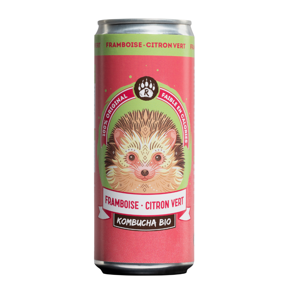 Kombucha framboise citron vert bio