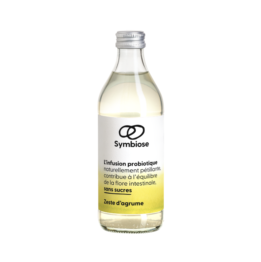 Eau de kéfir probiotique zeste d'agrume bio