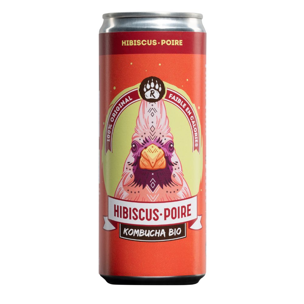 Kombucha hibiscus et poire bio