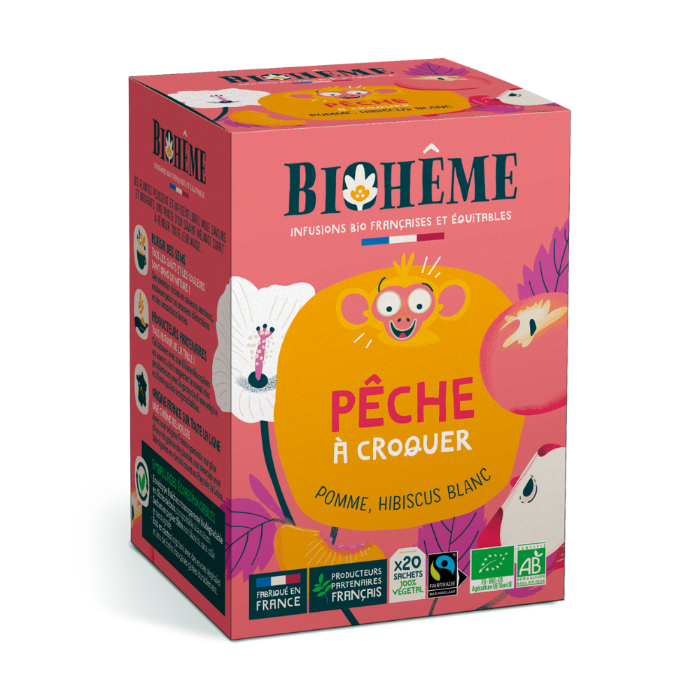 Infusion pêche bio x 20