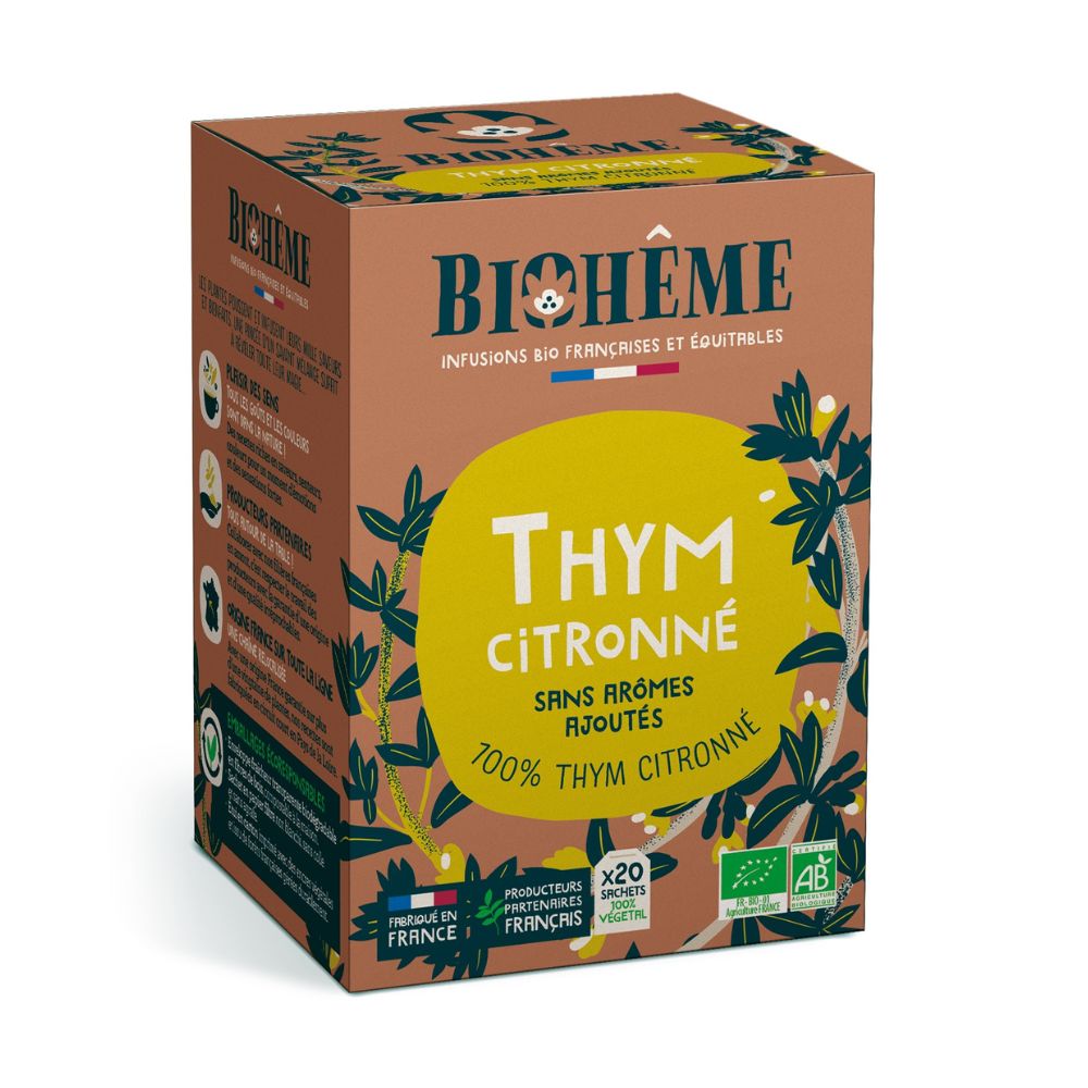 Infusion thym citronné bio x 20