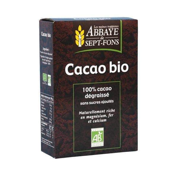 Cacao en poudre 100% maigre sans sucres ajoutés bio