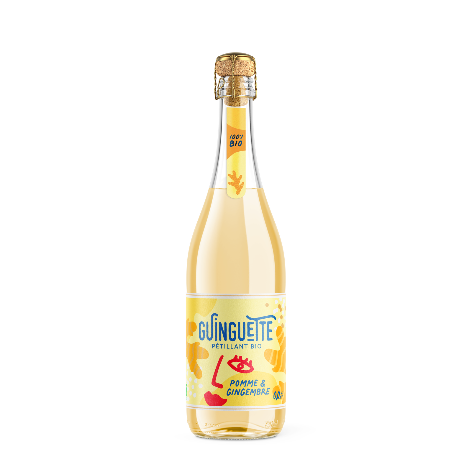 Jus de pomme pétillant gingembre bio