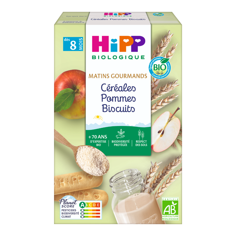 Céréales pommes biscuits - dès 8 mois bio