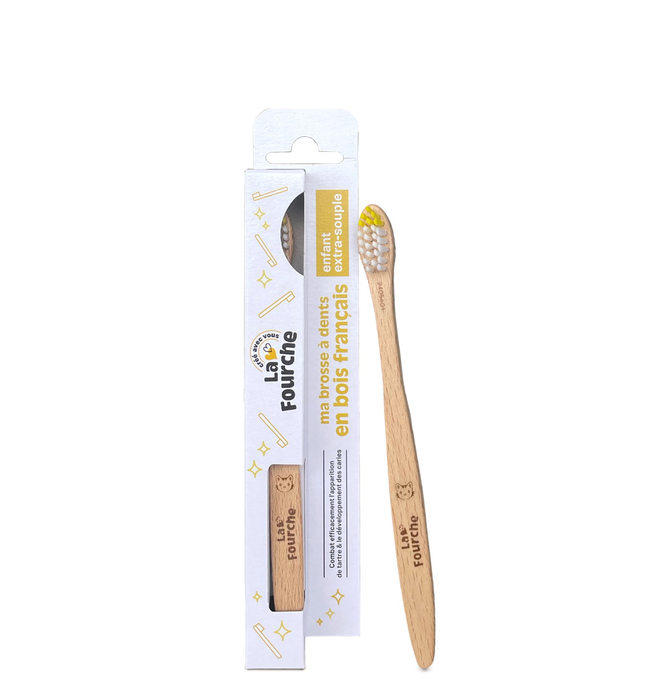 Brosse à dents en bois français enfant extra souple