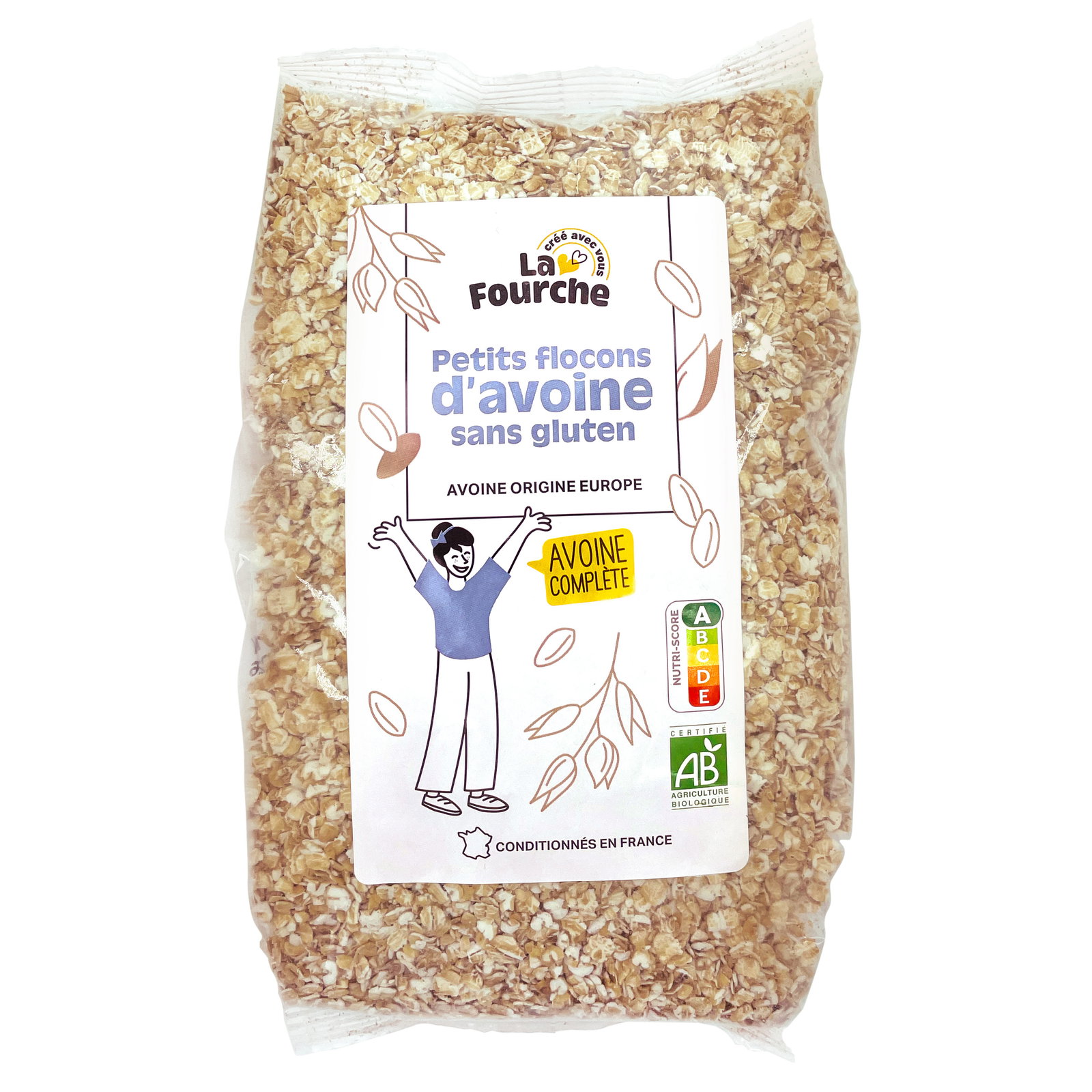 Petits flocons d'avoine sans gluten bio