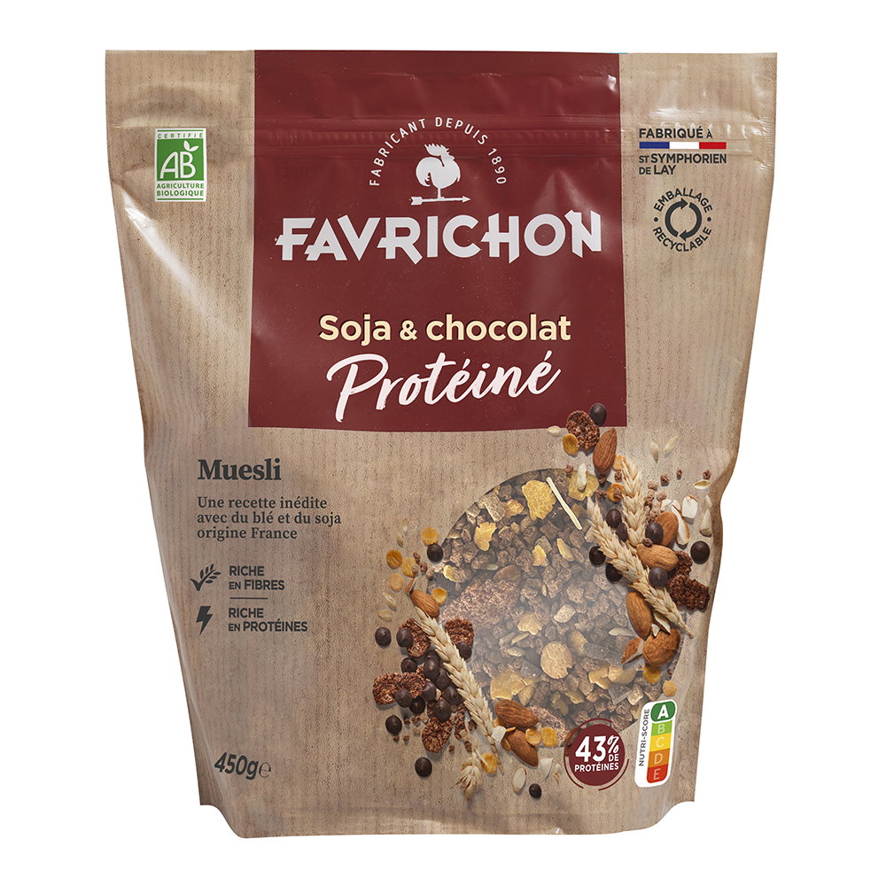 Muesli protéiné soja et chocolat bio