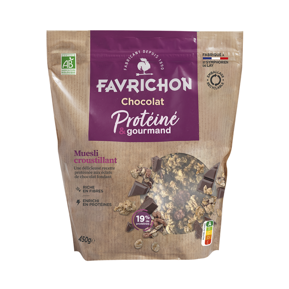 Muesli croustillant protéiné chocolat bio