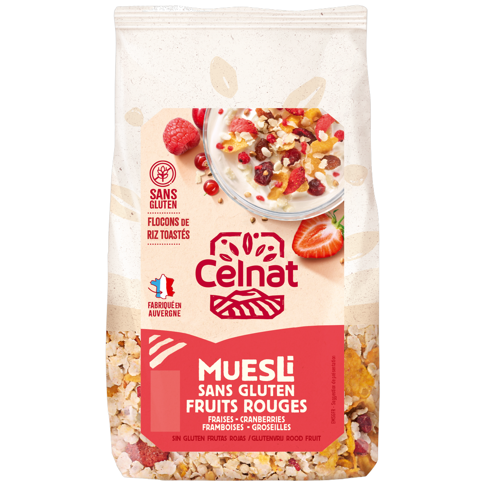 Muesli fruits rouges sans gluten bio
