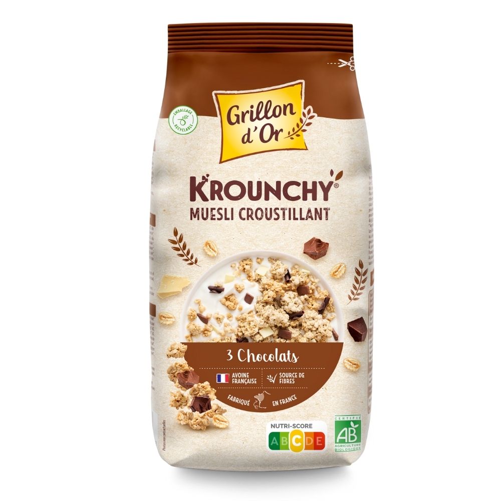 Krounchy 3 chocolats bio