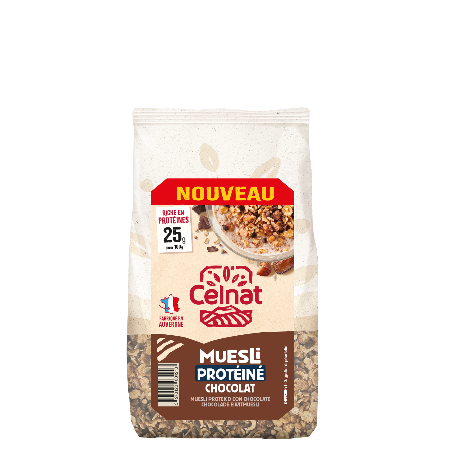 Muesli protéiné chocolat bio