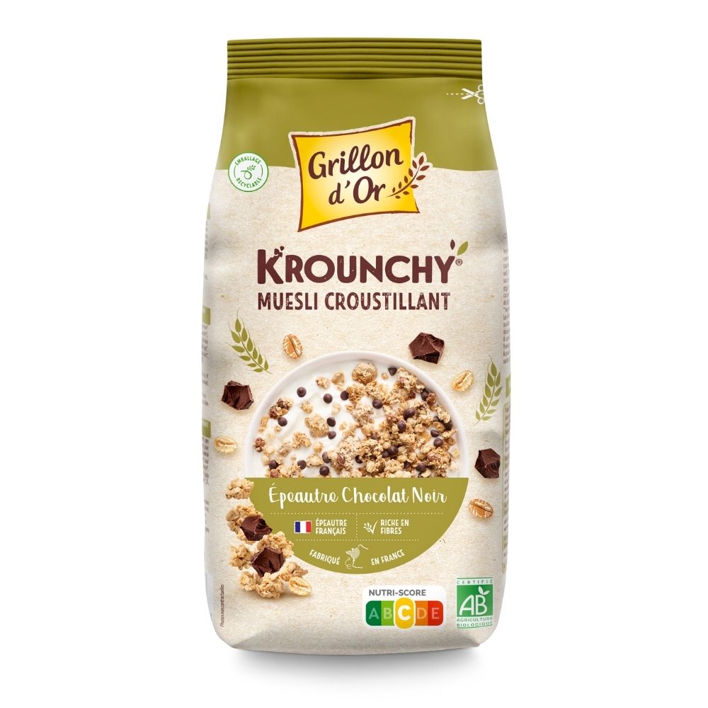 Krounchy épeautre et chocolat noir bio