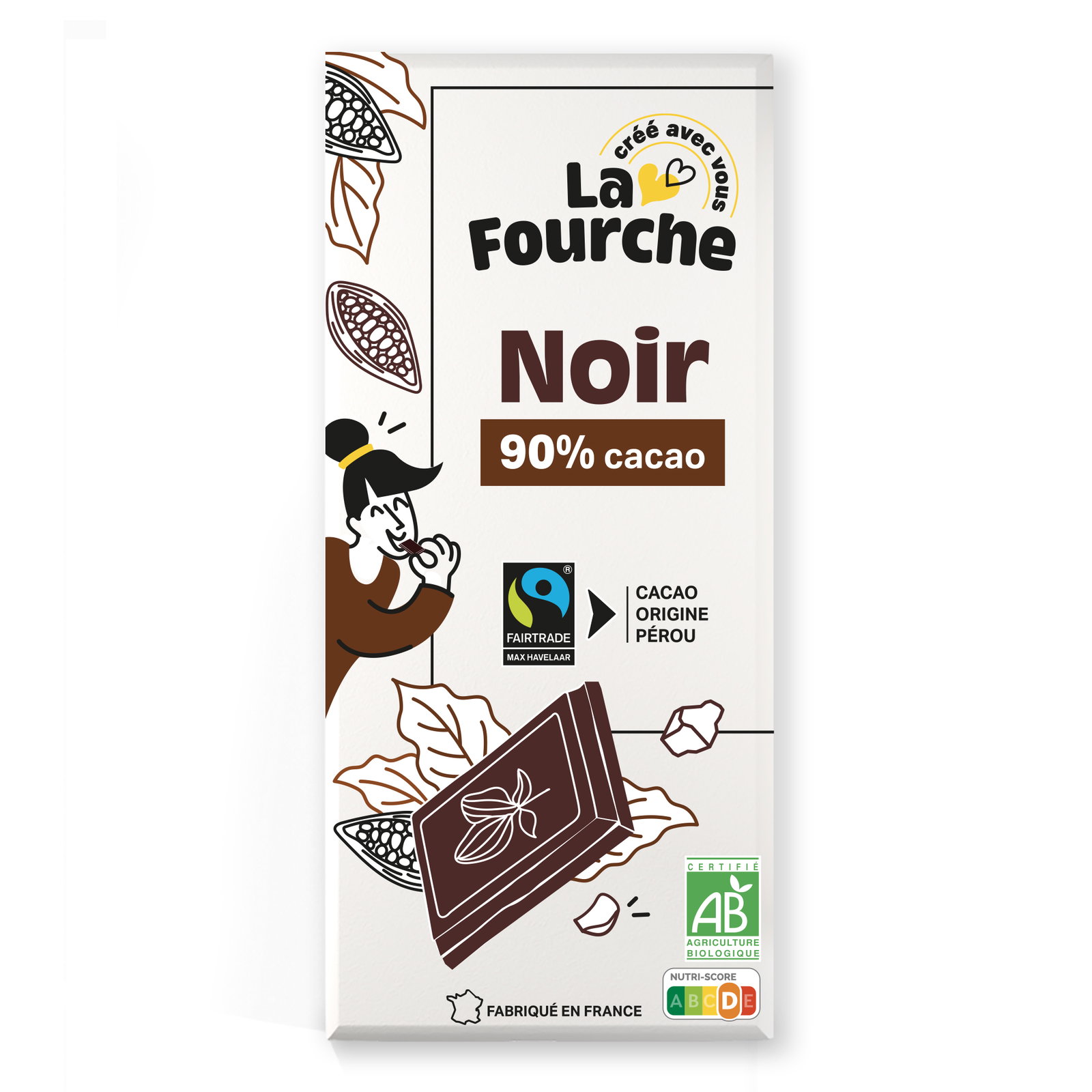 Chocolat noir 90% Pérou bio et équitable
