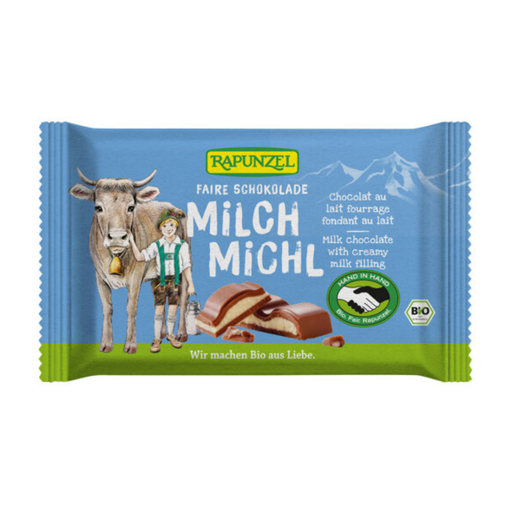 Chocolat au lait fourré bio et équitable