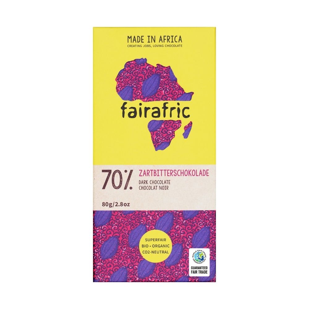 Chocolat noir 70% bio et equitable