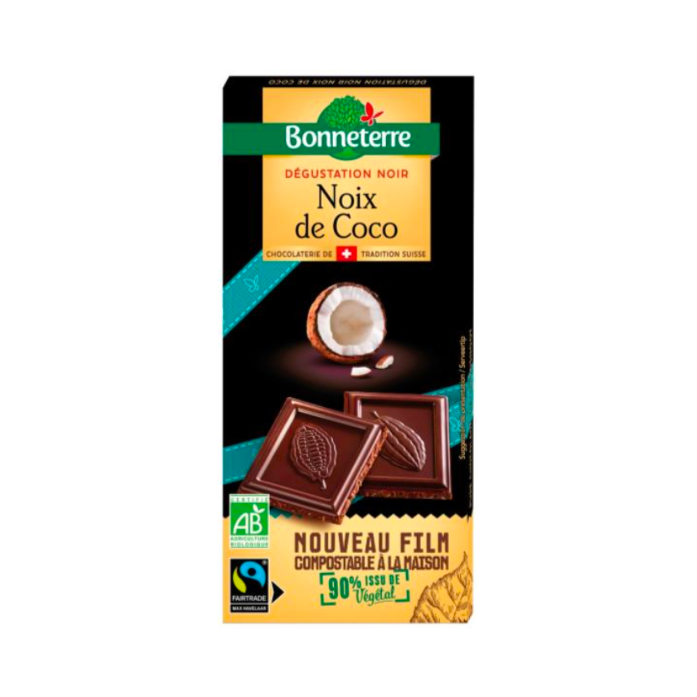 Chocolat noir à la noix de coco bio