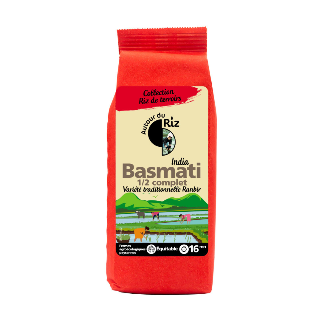 Riz basmati demi-complet bio et équitable