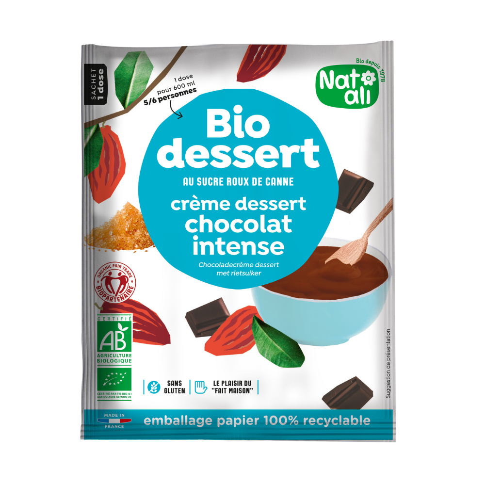 Préparation pour crème chocolat intense bio et équitable