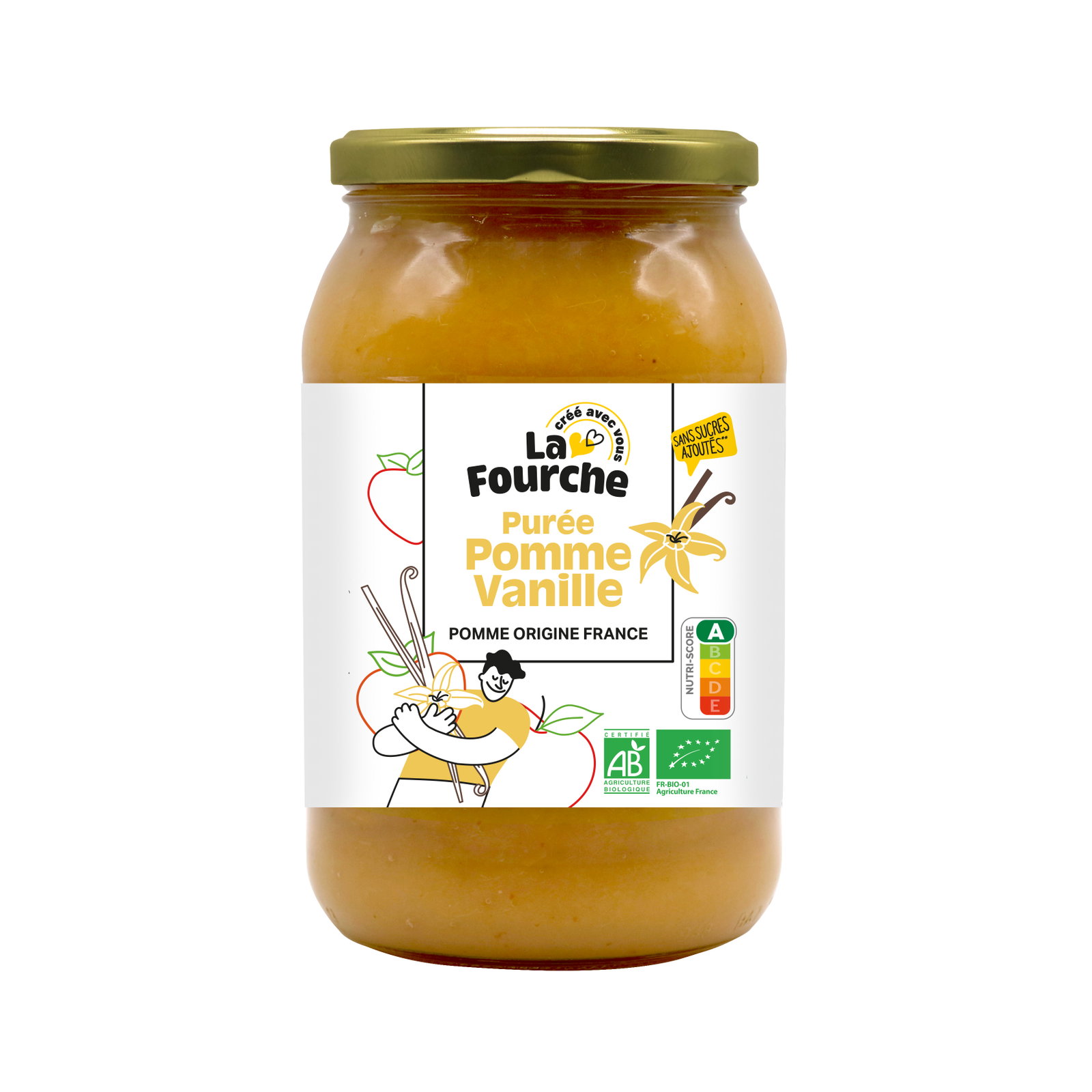 Purée pomme vanille bio
