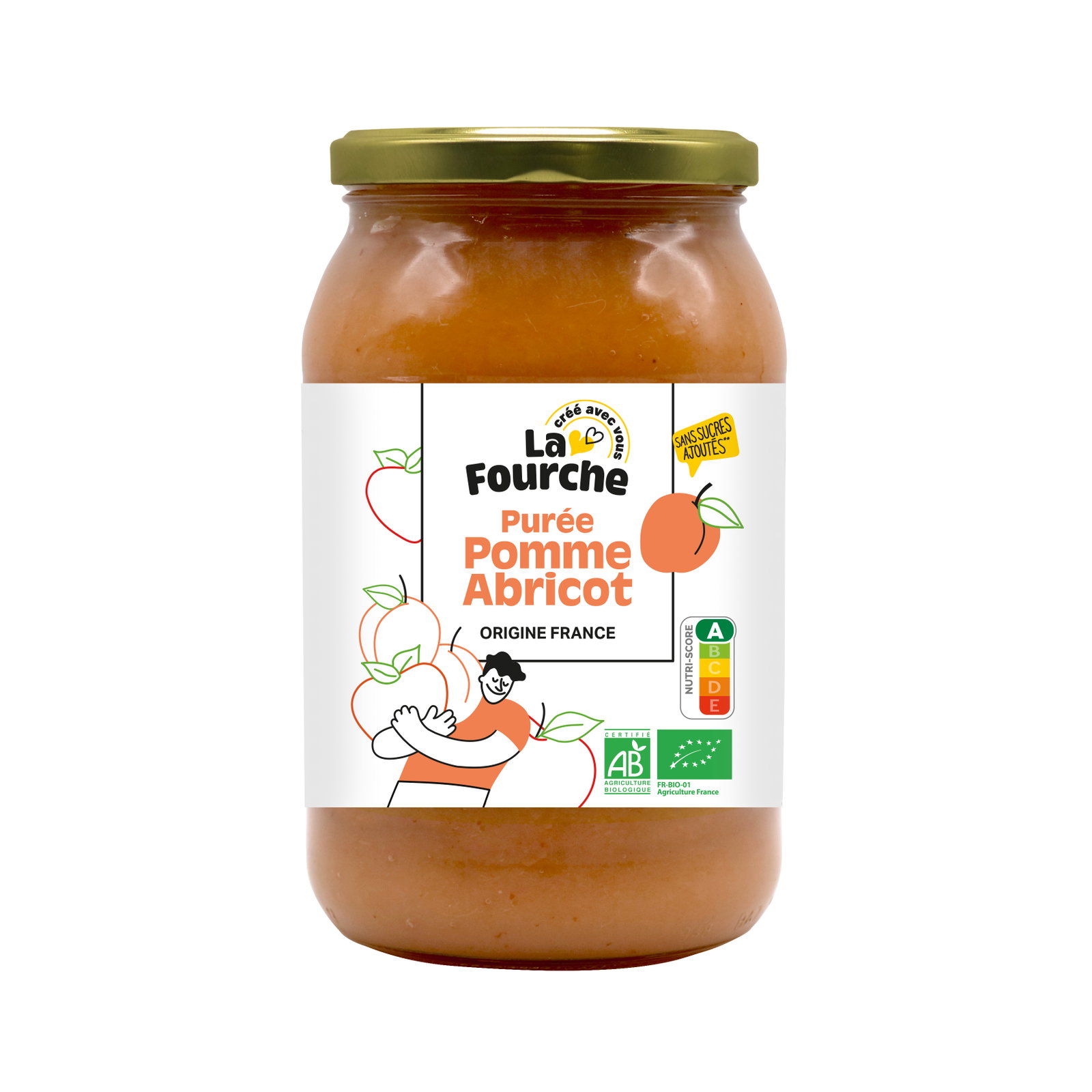 Purée pomme abricot bio