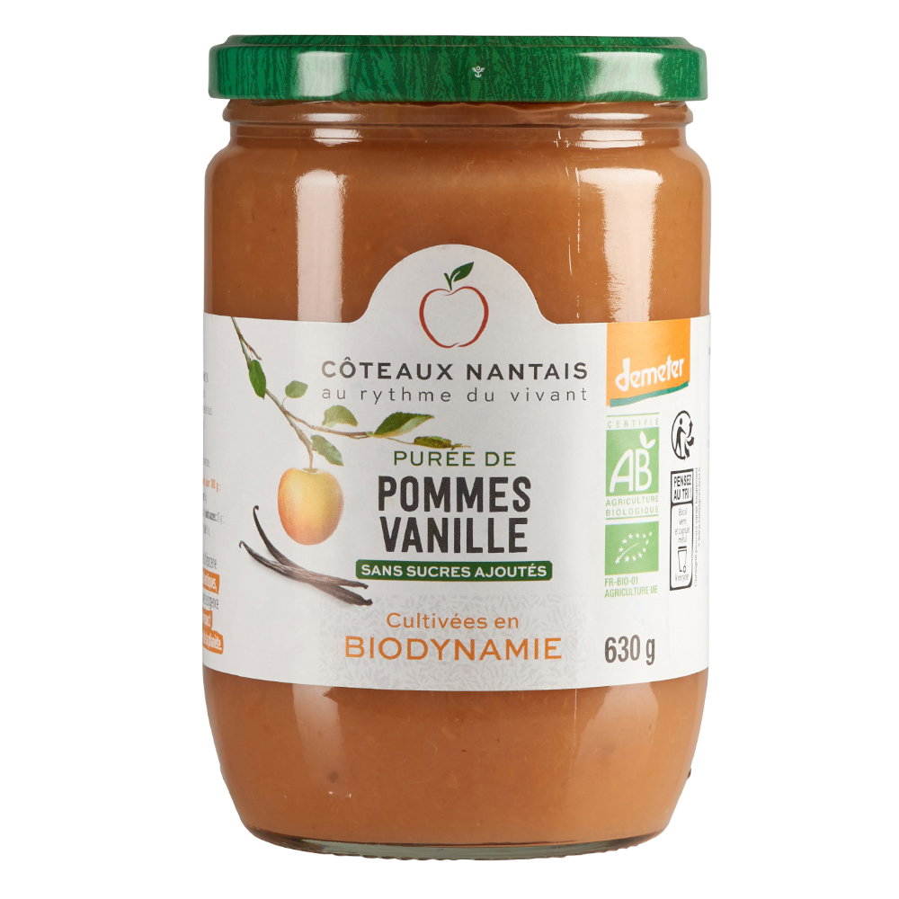 Purée de pommes vanille bio