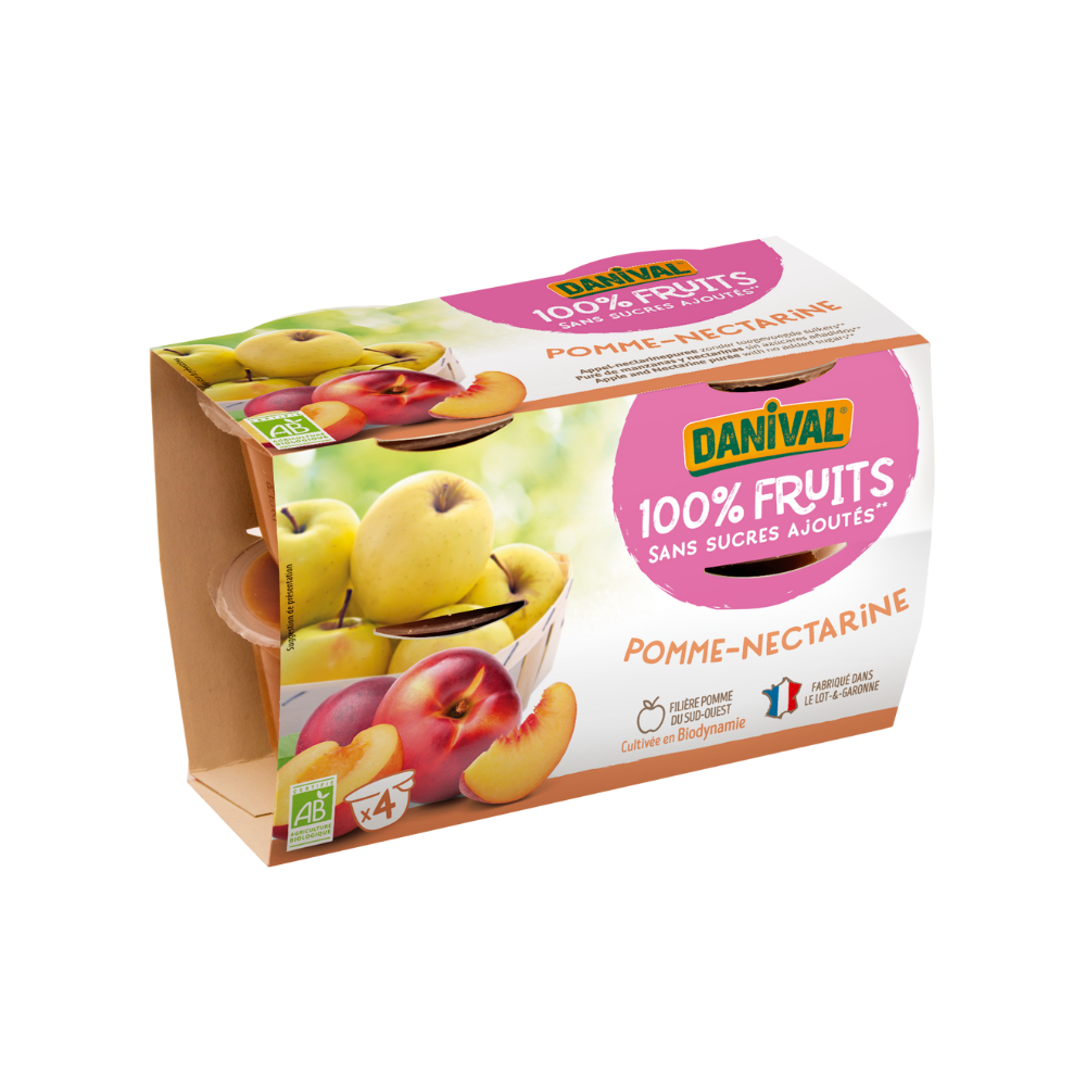 Purée pomme nectarine bio - 4x100g