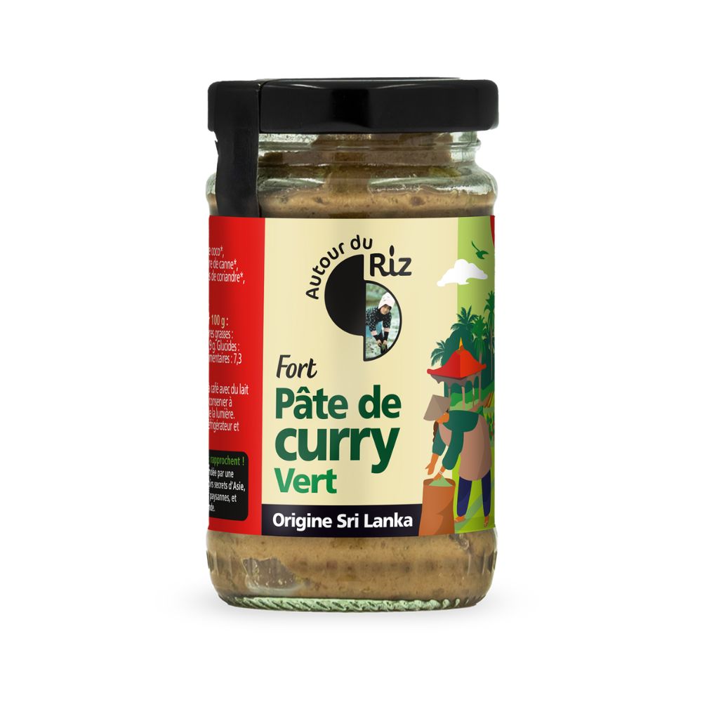 Pâte de curry vert fort bio