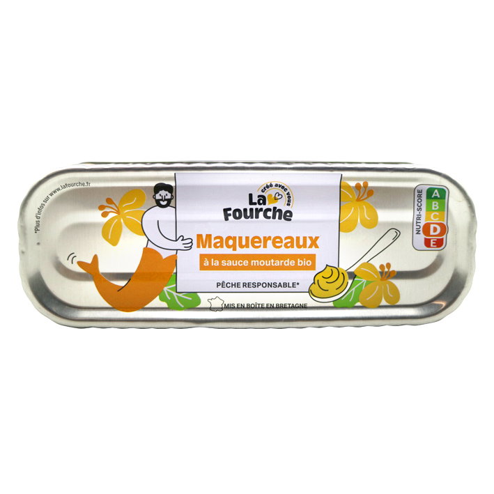 Maquereaux pêche responsable à la sauce moutarde bio