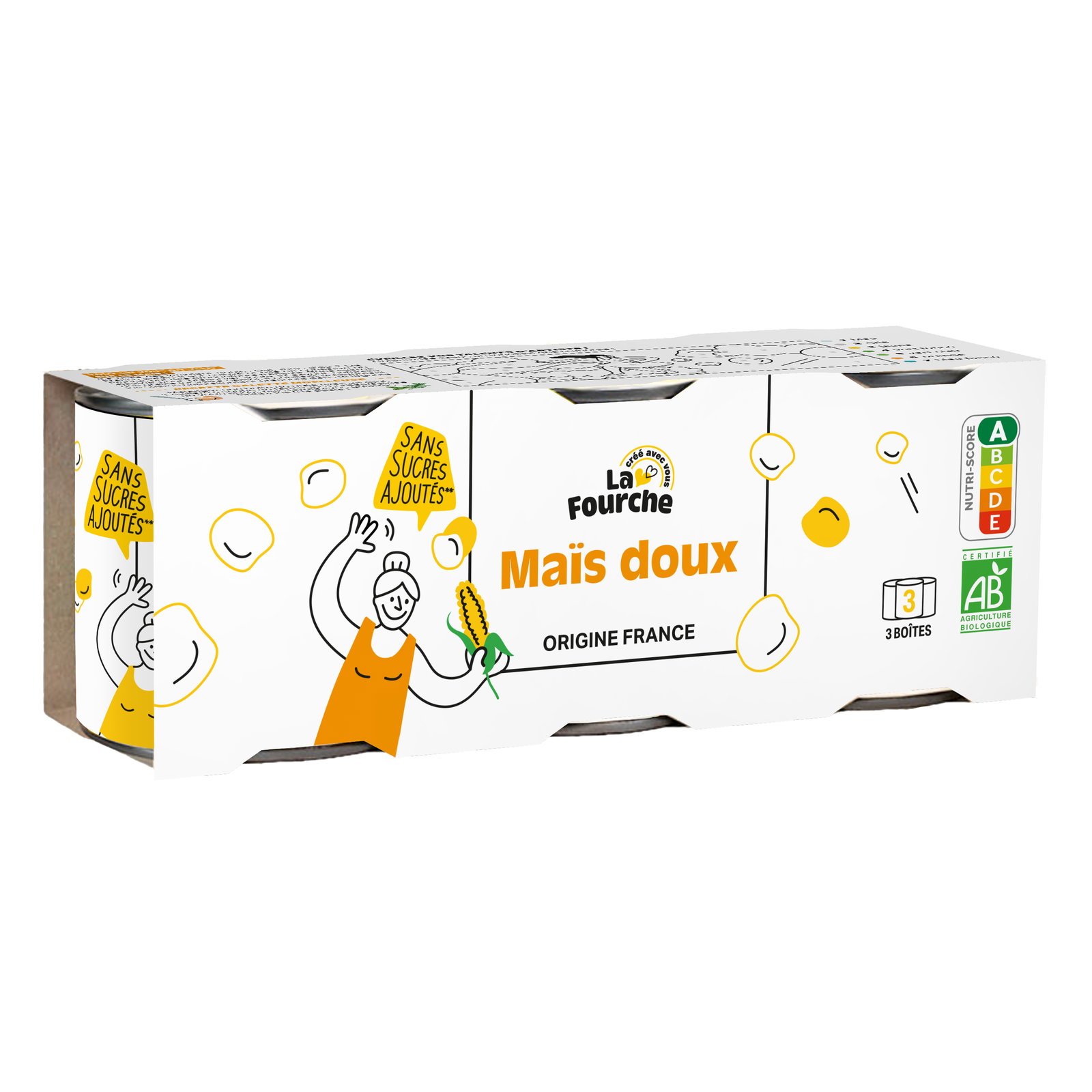 Maïs doux bio - 3x140g