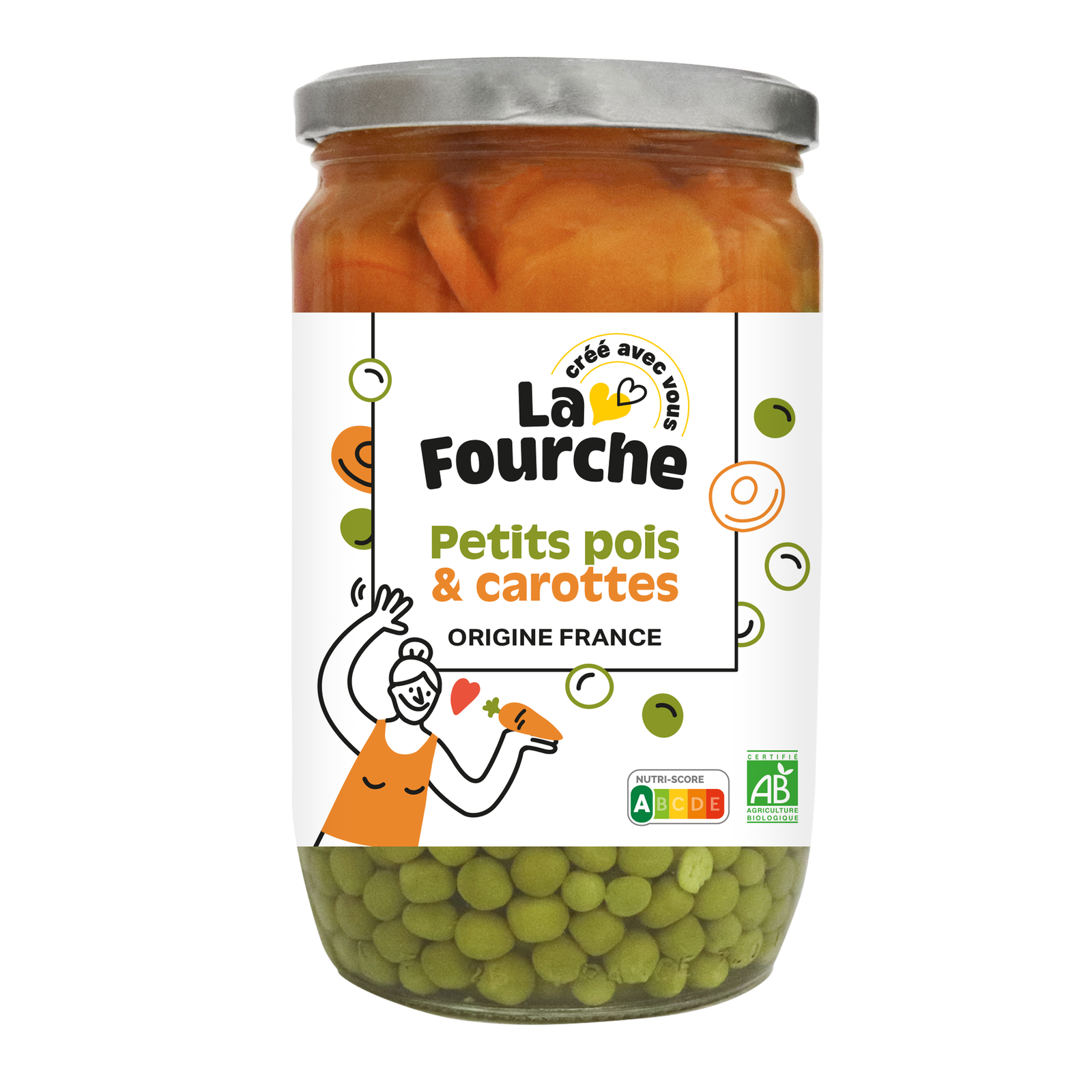 Petits pois très fins & carottes rondelles bio
