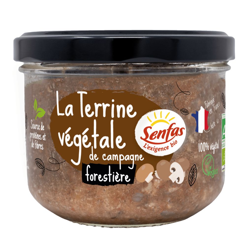 Terrine de campagne végétale forestière bio