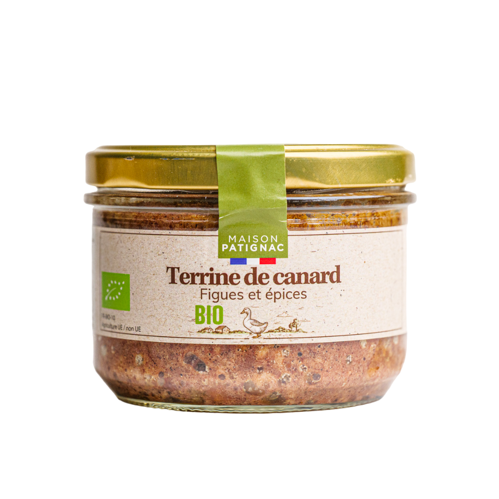 Terrine de canard figues et epices bio