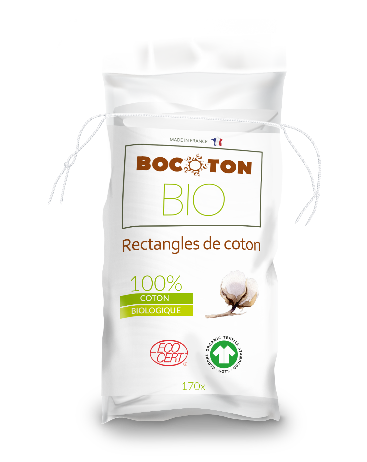 Maxi rectangles de coton bio x 170