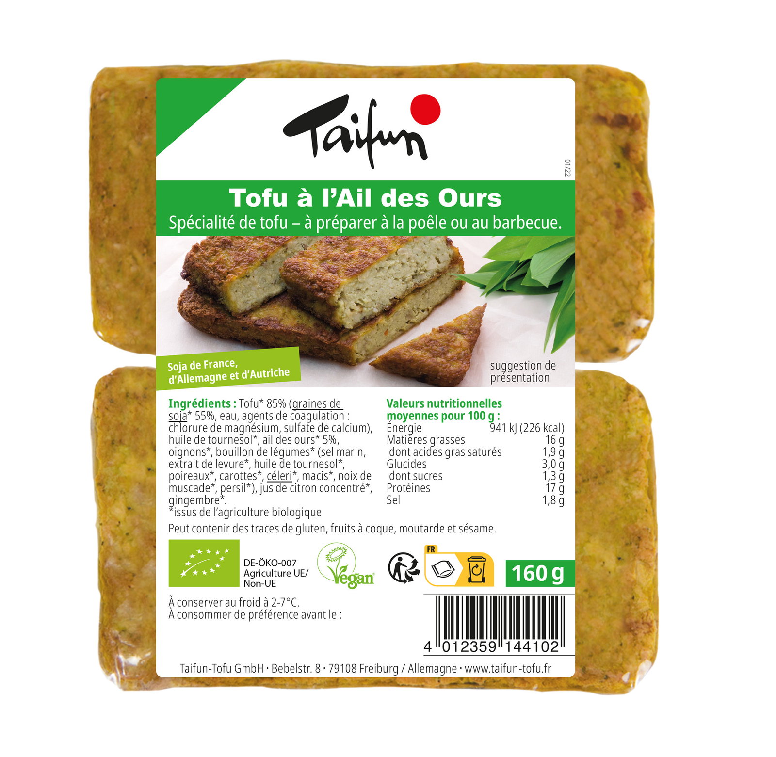 Tofu à l'ail des ours bio