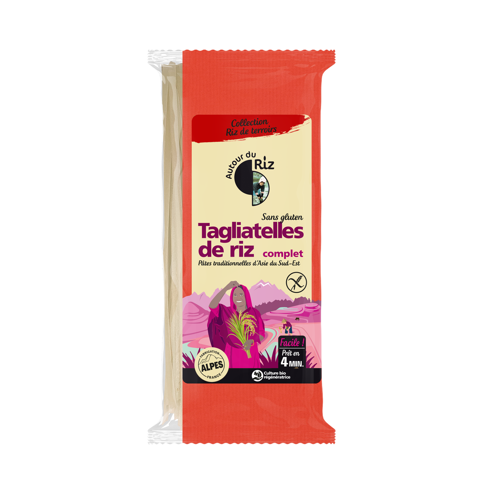 Tagliatelles thaïes de riz complet bio