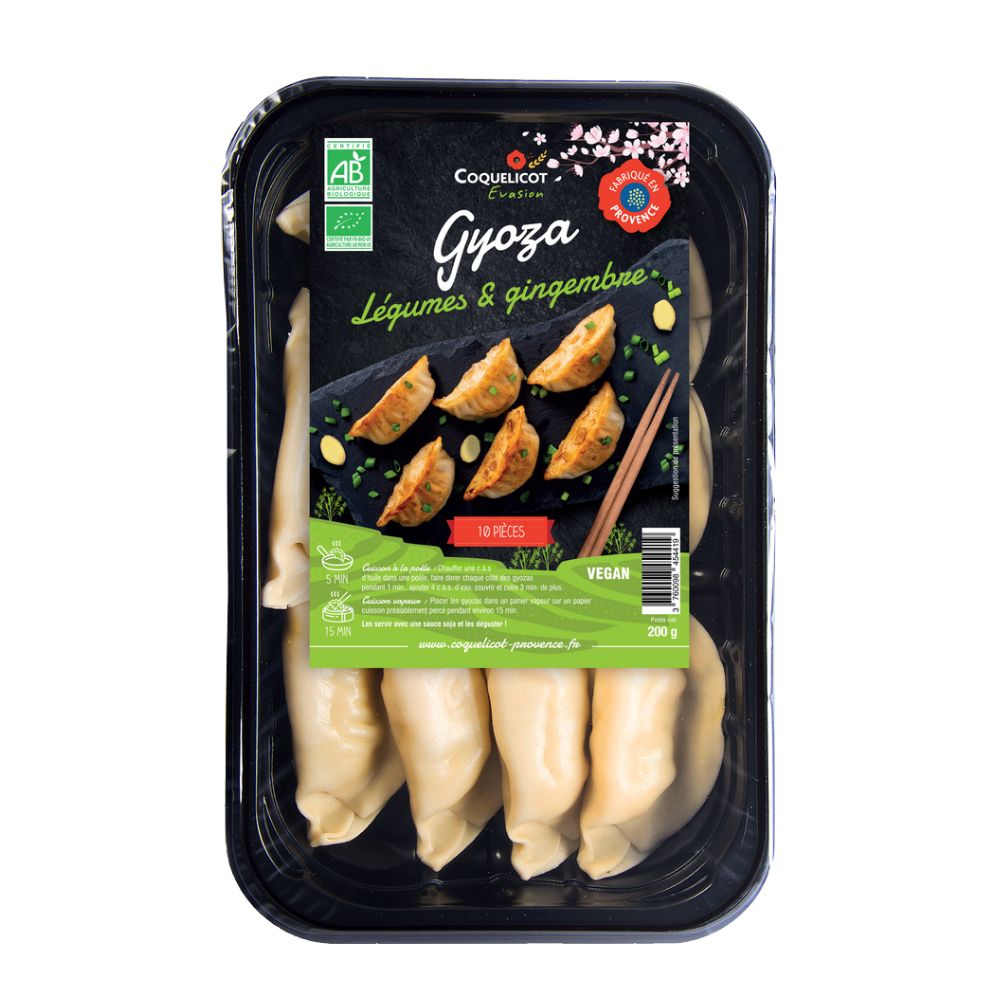 Gyozas aux légumes et gingembre bio