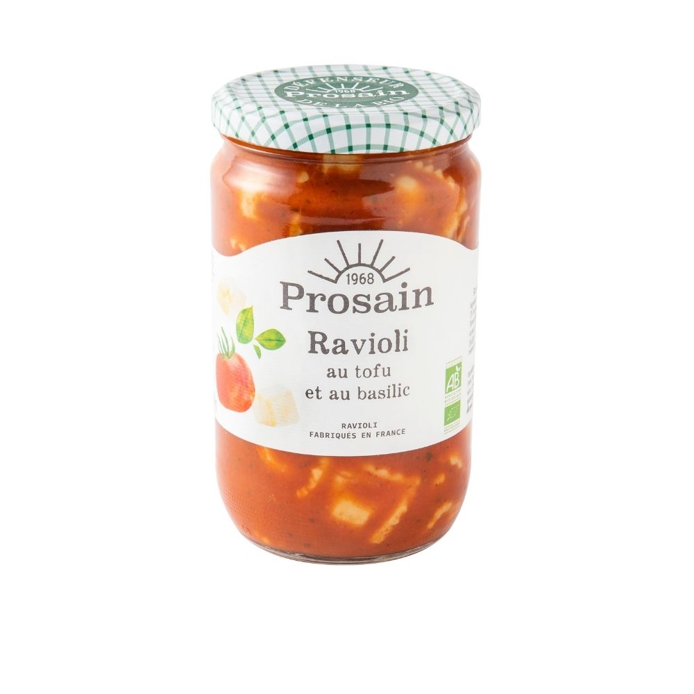Raviolis au tofu sauce basilic bio