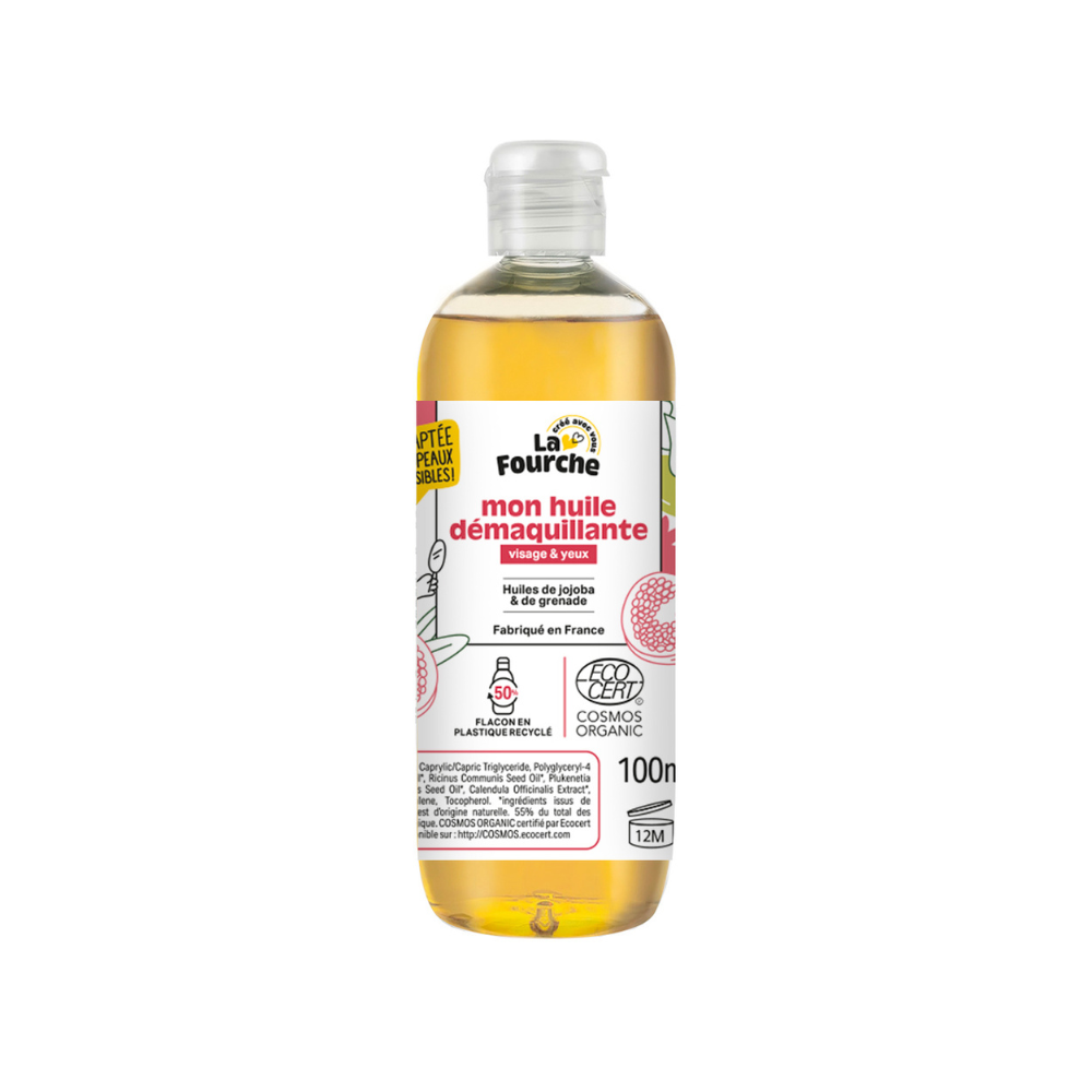Huile démaquillante certifiée Cosmos Organic