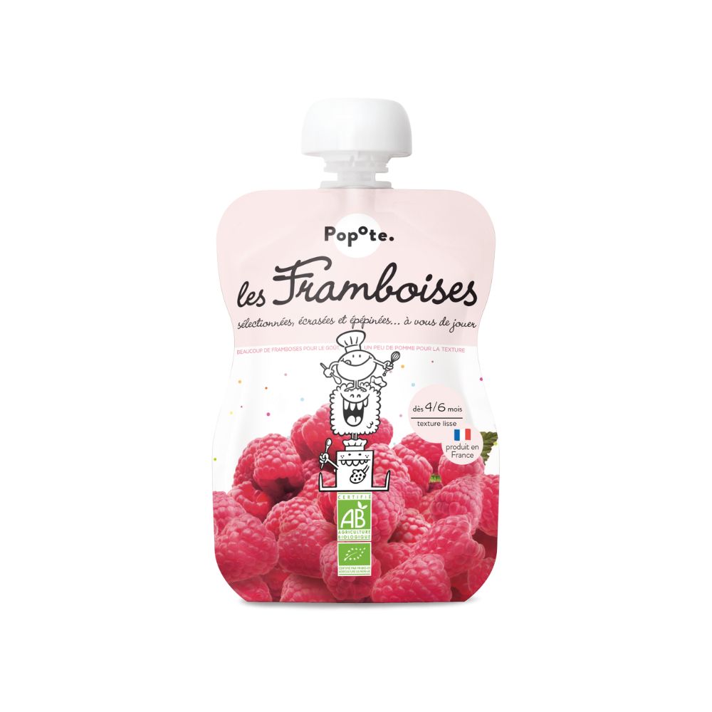 Gourde framboise bio (dès 4/6 mois)