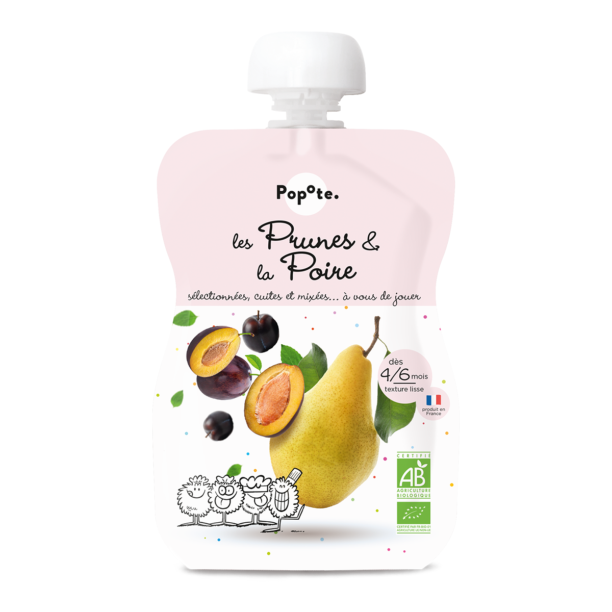 Gourde prunes poire bio (dès 4 mois)
