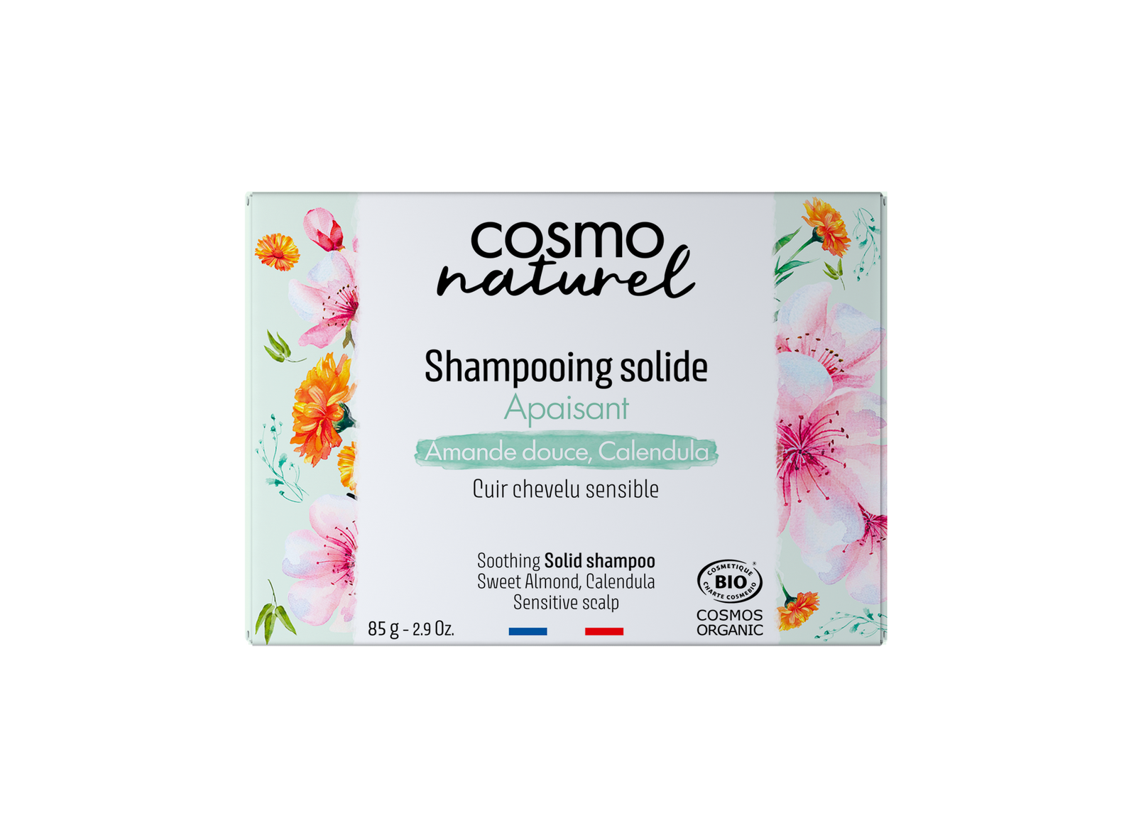 Shampooing solide apaisant amande calendula - certifié bio