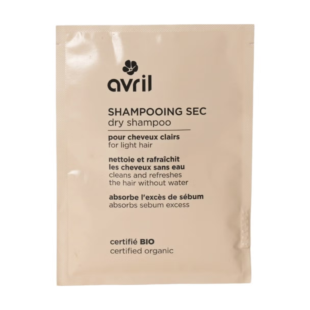 Shampooing sec en poudre pour cheveux clairs certifié bio