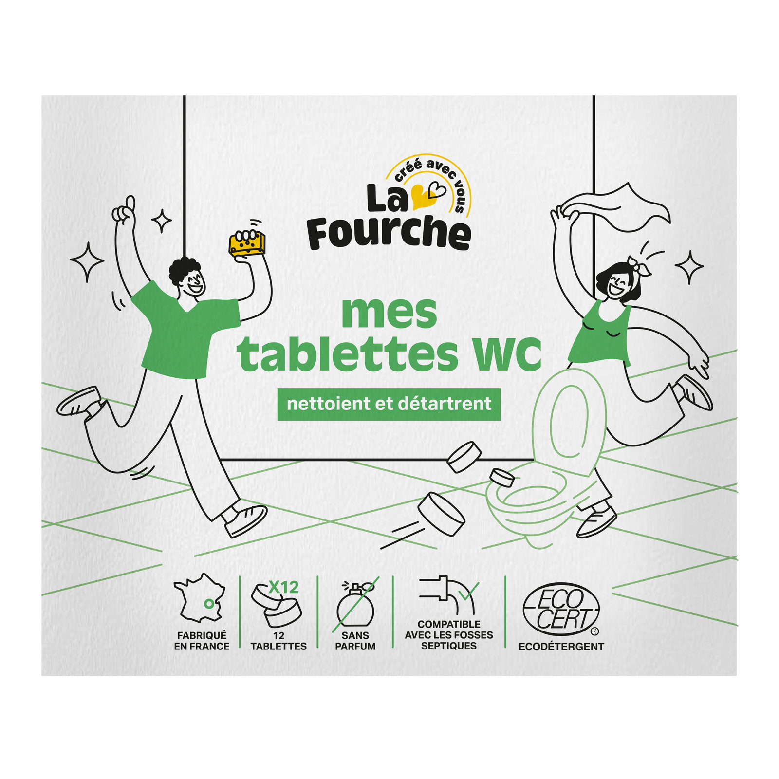 Tablettes WC certifiées Ecodétergent x 12