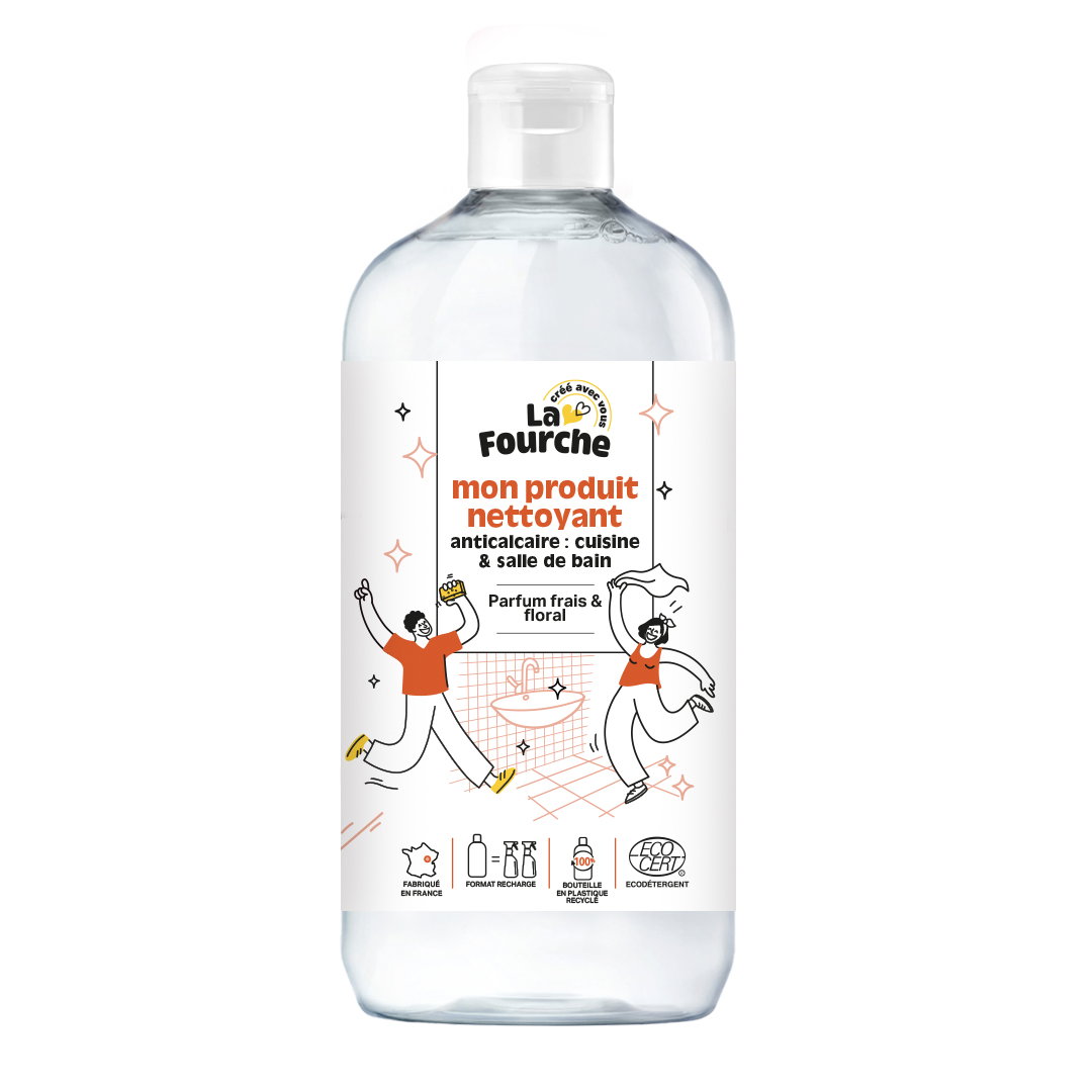 Recharge nettoyant anticalcaire certifiée Ecodétergent