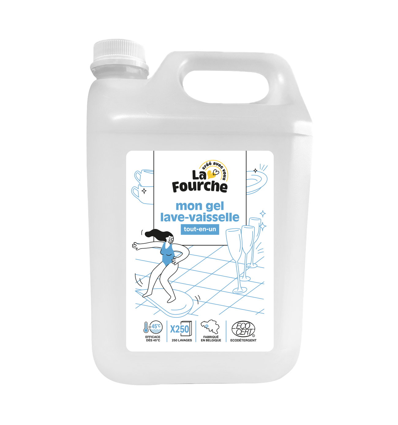Gel lave-vaisselle certifié Ecodétergent - 5L