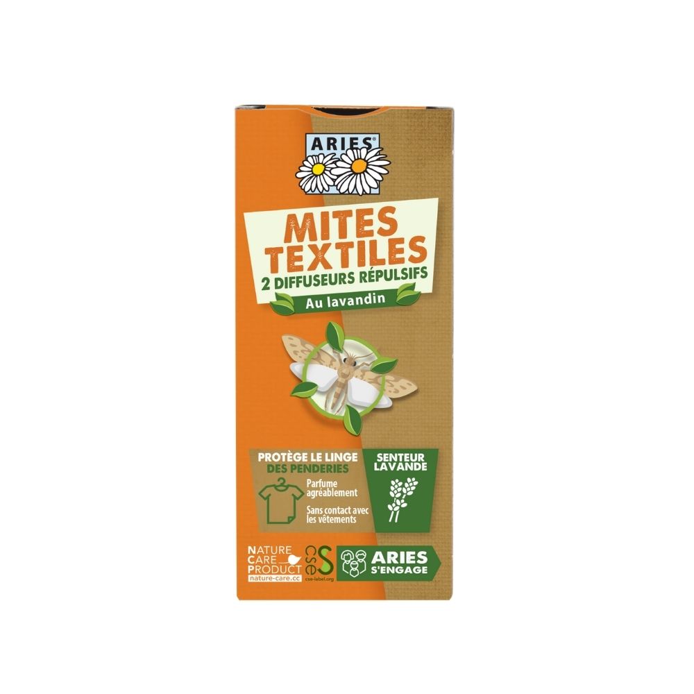 Diffuseurs répulsifs pour mites textiles x 2