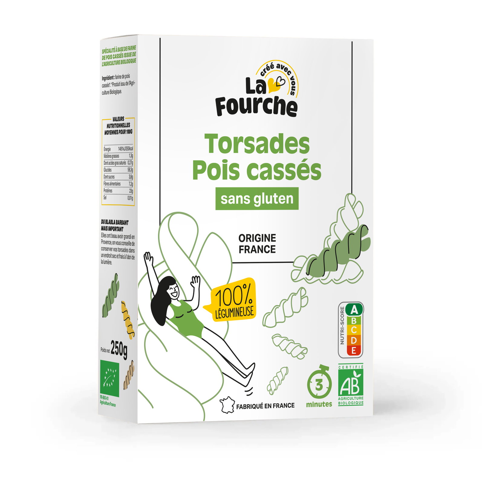 Torsades de pois cassés bio