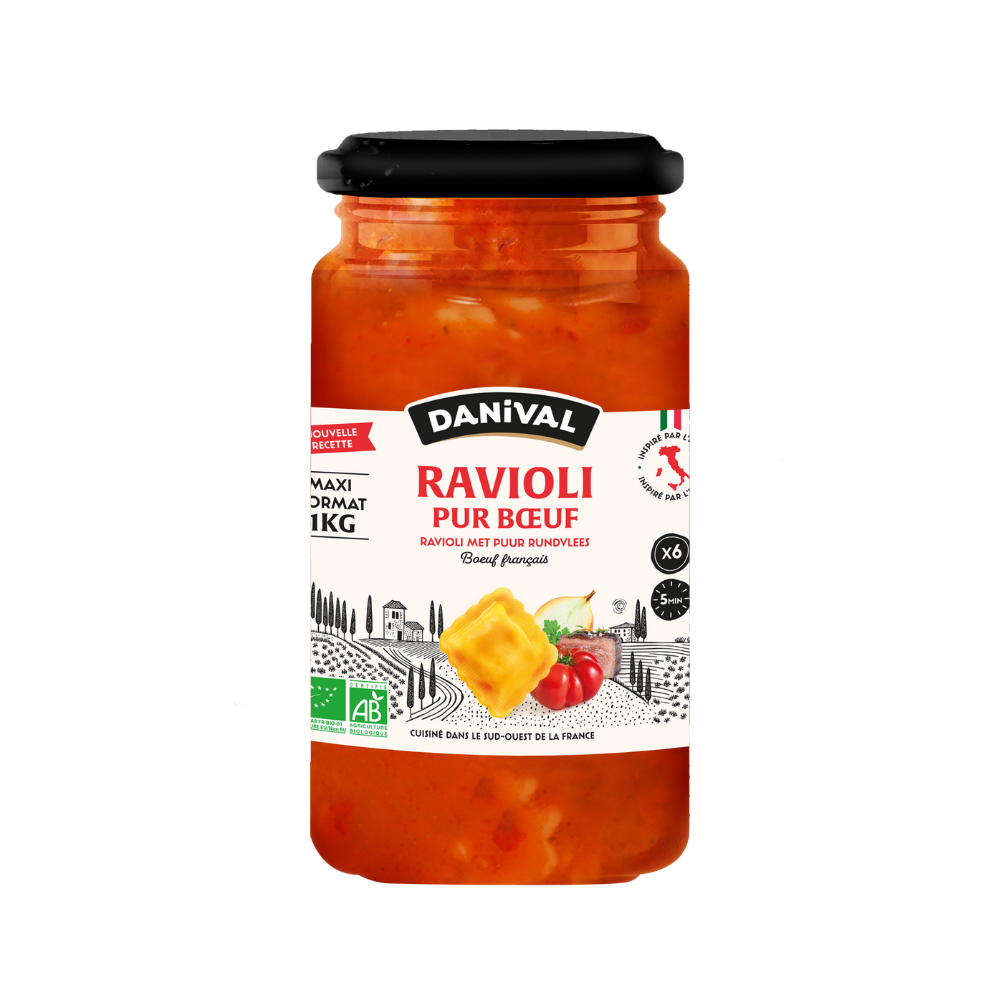 Ravioli au bœuf bio