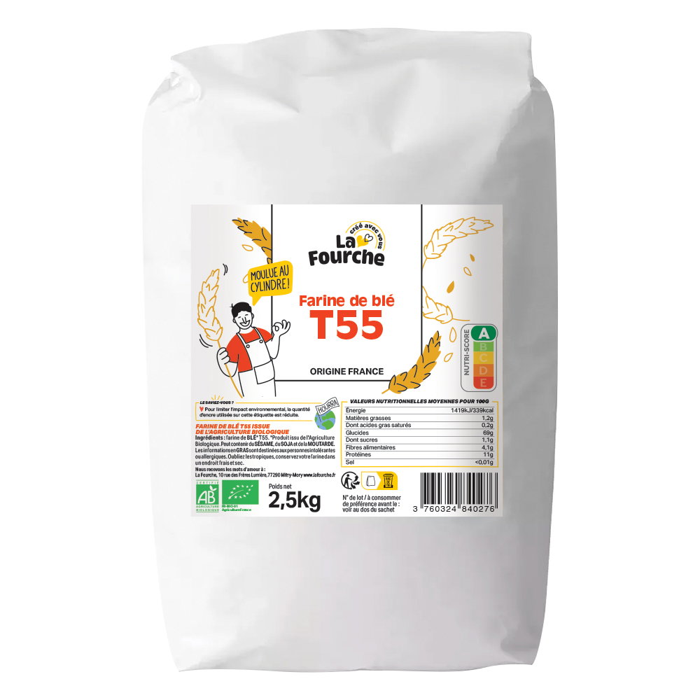 Farine de blé T55 bio
