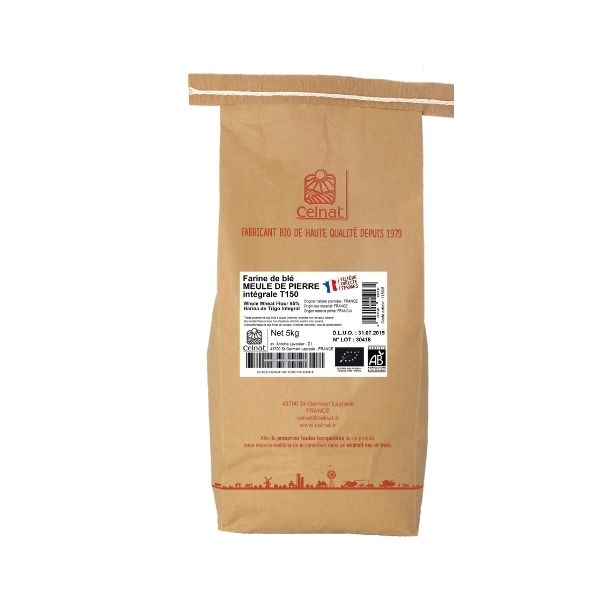 Farine de blé intégrale T150 bio